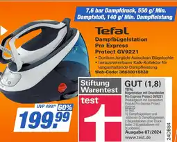 Expert Tefal dampfbügelstation pro express protect gv9221 Angebot