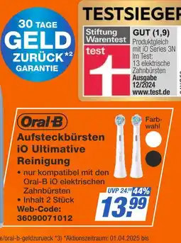Expert Oral-b aufsteckbürsten io ultimative reinigung Angebot