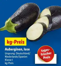 Lidl Auberginen, lose Angebot
