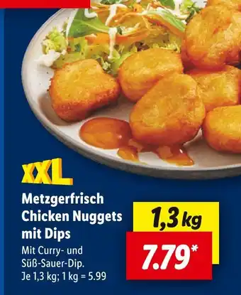 Lidl Metzgerfrisch chicken nuggets mit dips Angebot