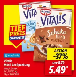 Lidl Dr. oetker vitalis müsli großpackung Angebot