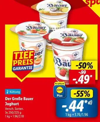 Lidl Bauer der große bauer joghurt Angebot