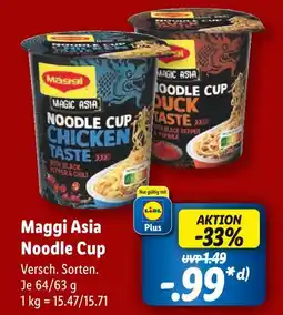 Lidl Maggi asia noodle cup Angebot