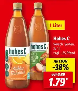 Lidl Hohes c mildes frühstück oder apfel naturtrub Angebot