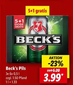 Lidl Beck's beck’s pils Angebot