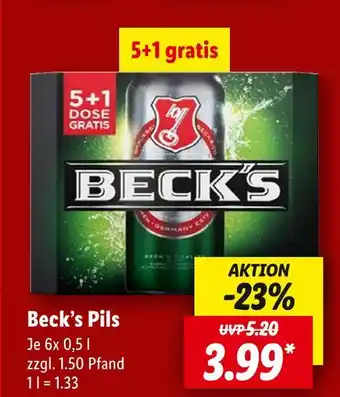 Lidl Beck's beck’s pils Angebot