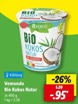 Lidl Vemondo bio kokos natur Angebot