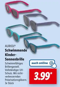 Lidl Auriol schwimmende kinder-sonnenbrille Angebot