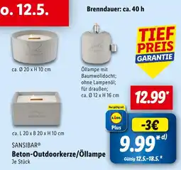 Lidl Sansibar beton-outdoorkerze/öllampe Angebot