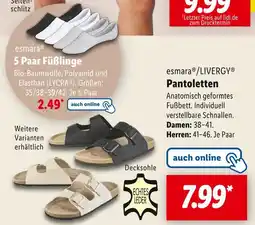 Lidl Esmara 5 paar füßlinge Angebot
