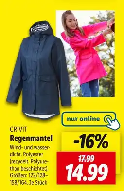 Lidl Crivit regenmantel Angebot