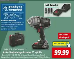 Lidl Parkside performance akku-drehschlagschrauber 20 v/4 ah Angebot