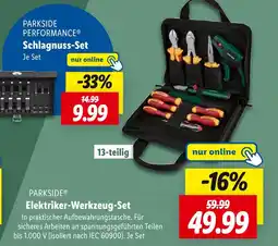 Lidl Parkside schlagnuss-set oder elektriker-werkzeug-set Angebot