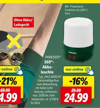 Lidl Parkside 360°-akku-leuchte Angebot