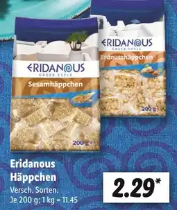 Lidl Eridanous sesamhäppchen oder erdnusshäppchen Angebot
