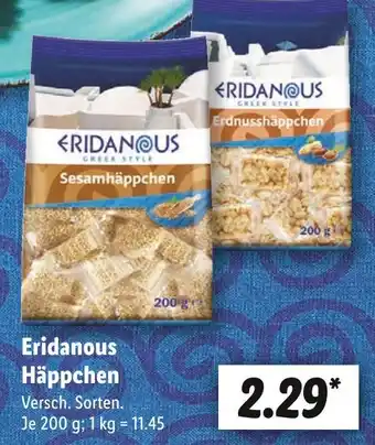 Lidl Eridanous sesamhäppchen oder erdnusshäppchen Angebot