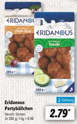 Lidl Eridanous party bällchen olive-feta oder party bällchen tzaziki Angebot