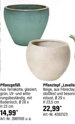 OBI Pflanzgefäß oder pflanztopf „lavalle“ Angebot
