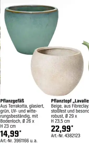 OBI Pflanzgefäß oder pflanztopf „lavalle“ Angebot