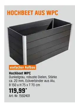 OBI Hochbeet wpc Angebot