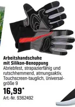 OBI Arbeitshandschuhe mit silikon-benoppung Angebot