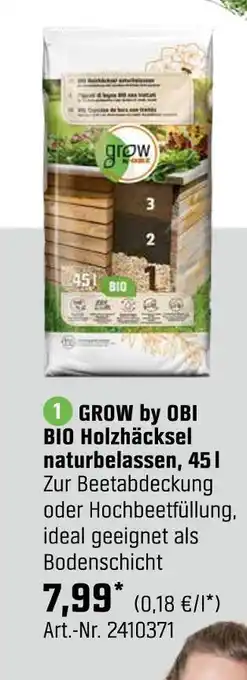 OBI Grow by obi bio holzhäcksel naturbelassen, 45 l Angebot