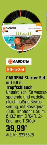 OBI Gardena starter-set mit 50 m tropfschlauch Angebot