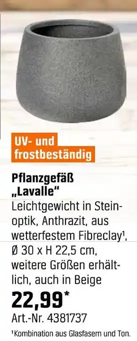 OBI Pflanzgefäß „lavalle“ Angebot