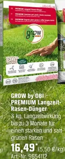 OBI Grow by obi premium langzeit-rasen-dünger Angebot