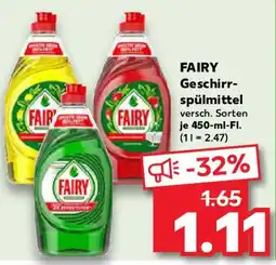 Kaufland FAIRY Geschirr- spülmittel Angebot