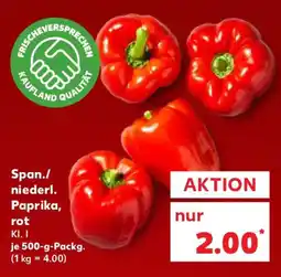 Kaufland Span./ niederl. Paprika, rot Angebot