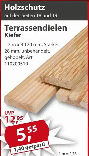 Sonderpreis Baumarkt Terrassendielen Kiefer Angebot