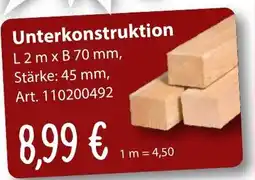 Sonderpreis Baumarkt Unterkonstruktion Angebot