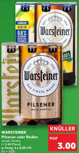 Kaufland WARSTEINER Pilsener oder Radler Angebot
