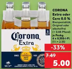 Kaufland CORONA Extra oder Cero 0.0 Angebot