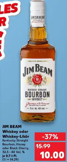 Kaufland JIM BEAM Whiskey oder Whiskey-Likör Angebot