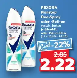Kaufland REXONA Nonstop Deo-Spray oder -Roll-on Angebot