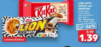 Kaufland LION, NUTS, KITKAT oder SMARTIES Schokoriegel Angebot