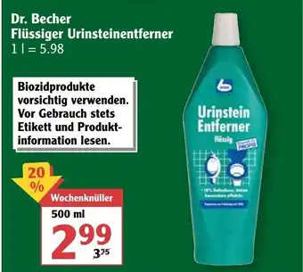 Globus Dr. Becher Flüssiger Urinsteinentferner 500ml Angebot