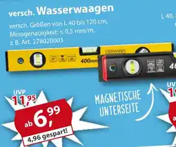 Sonderpreis Baumarkt GERMANIA versch. Wasserwaagen Angebot