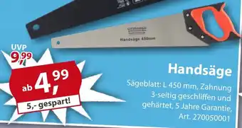 Sonderpreis Baumarkt GERMANIA Handsäge Angebot