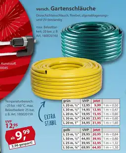 Sonderpreis Baumarkt versch. Gartenschläuche Angebot