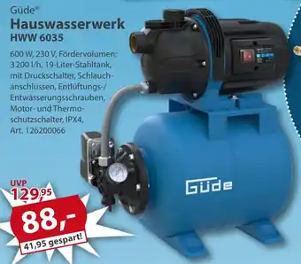 Sonderpreis Baumarkt Güde Hauswasserwerk HWW 6035 Angebot