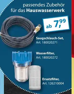 Sonderpreis Baumarkt Zubehör für das Hauswasserwerk Angebot