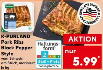 Kaufland K-PURLAND Pork Ribs Black Pepper Style Angebot