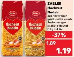 Kaufland ZABLER Hochzeit Nudeln Angebot