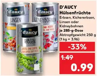 Kaufland D'AUCY Hülsenfrüchte Angebot