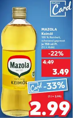 Kaufland MAZOLA Keimöl Angebot