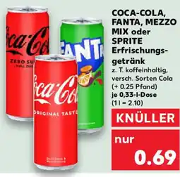 Kaufland COCA-COLA, FANTA, MEZZO MIX oder SPRITE Erfrischungs- getränk Angebot
