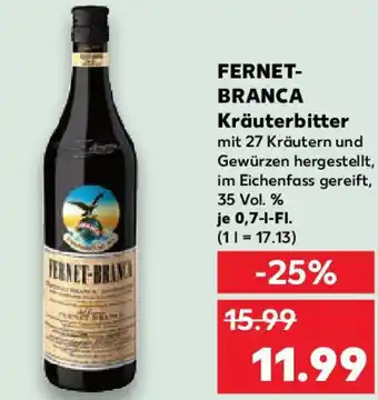 Kaufland FERNET- BRANCA Kräuterbitter Angebot